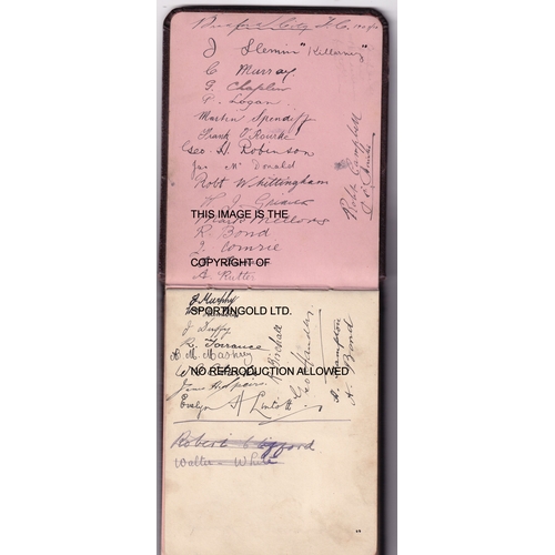 368 - FOOTBALL AUTOGRAPH BOOK 1909-10 INCLUDING MANCHESTER UNITED       An album in which Speirs collected... 