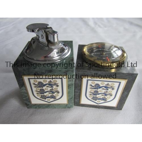 1473 - FOOTBALL GIFTS     Two Football Association gifts: a lighter and a barometer.     Generally good