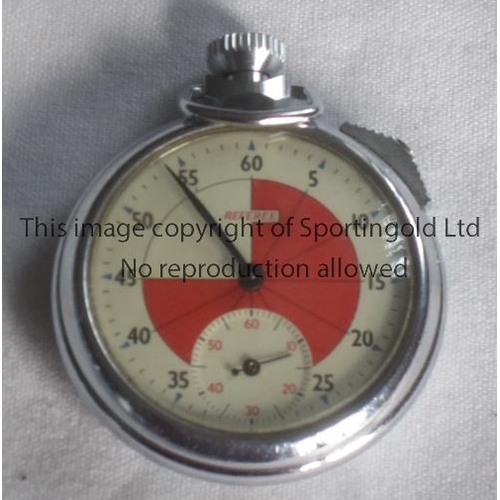 1477 - REFEREE'S STOPWATCH      A metal backed stopwatch issued by Ingersoll. It does not appear to be in w... 