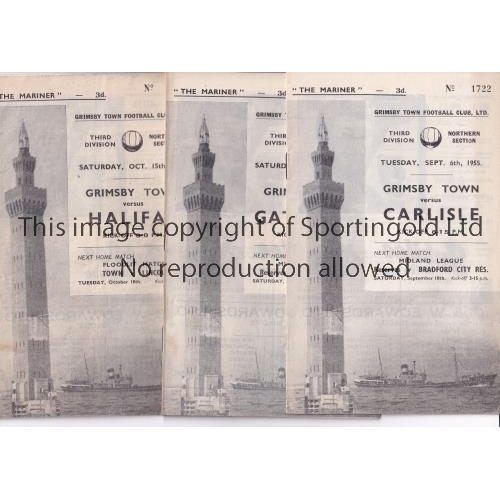 78 - GRIMSBY TOWN        Seventeen home League programmes for season 1955/6 missing Rochdale, Chester, Tr... 