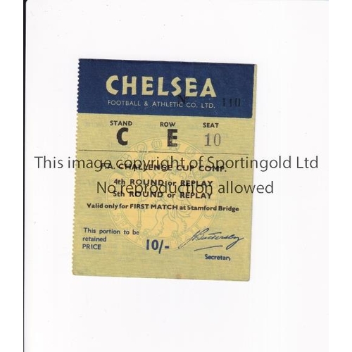 128 - CHELSEA      Home FA Cup ticket from the 1960's. Possibly v Huddersfield Town 1963/4     Good
