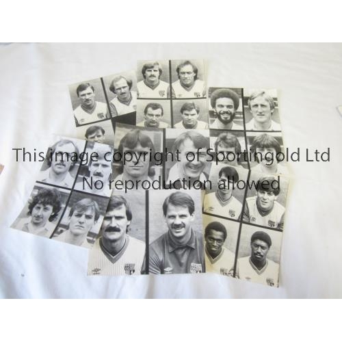 139 - PRESS PHOTOS / STOKE CITY 1982-3      Seven B/W photos with stamps on the reverse, with 23 portraits... 