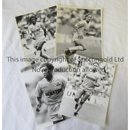 143 - PRESS PHOTOS / TOTTENHAM HOTSPUR      Six B/W photos, four with stamps on the reverse including Paul... 