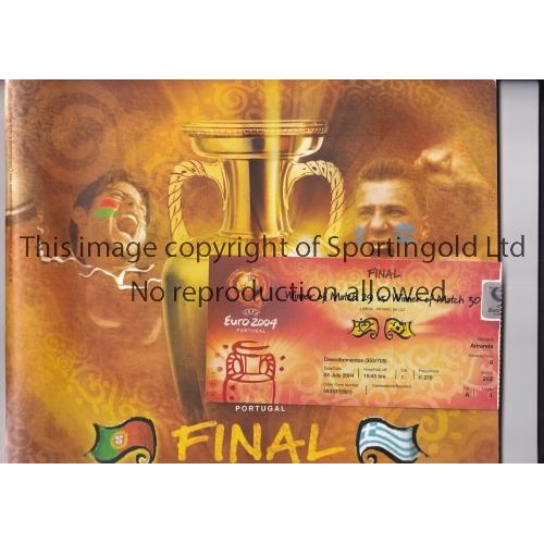 165 - UEFA EURO 2004          Official programme for the UEFA Euro 2004 held in Portugal, an official trib... 