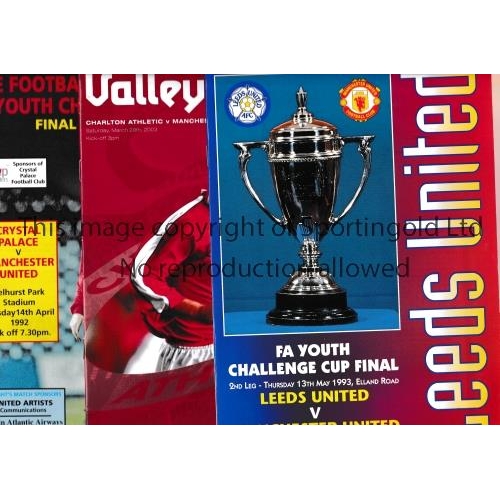 465 - MANCHESTER UNITED / YOUTH CUP TIES          Fourteen away programmes for the Youth Cup ties from the... 