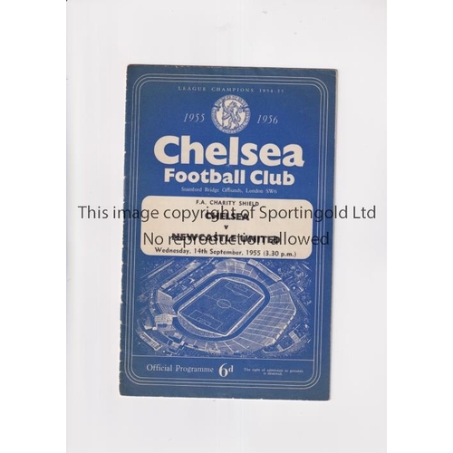 1107 - 1955 FA CHARITY SHIELD / CHELSEA V NEWCASTLE UNITED          Programme for the match at Chelsea 14/9... 