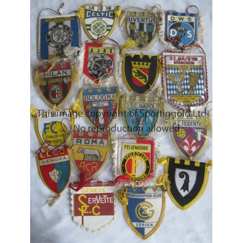 1114 - FOOTBALL MINI PENNANTS     Eighteen mini pennants from the 1960's for European football clubs includ... 