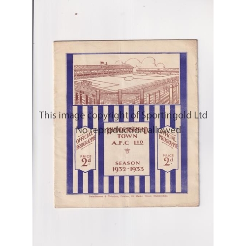 113 - 1933 FA CUP SEMI-FINAL AT HUDDERSFIELD TOWN      Programme for Manchester City v Derby County , slig... 