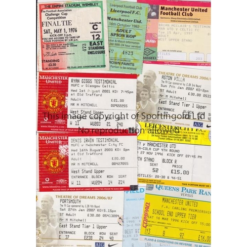 1192 - MANCHESTER UNITED      Approximately 70 tickets for home and away matches including 1976 FA Cup Fina... 