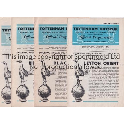 1242 - TOTTENHAM HOTSPUR   Forty nine programmes for matches at Tottenham Hotspur. 1951/2 X 8, 1953/4 X 1, ... 