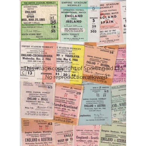 1247 - ENGLAND      Tickets for England matches 1951 Scotland, Argentina, Austria 1953 Rest of the World, S... 