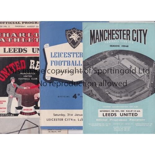 1588 - LEEDS UNITED    Thirteen programmes for home matches 56/7 Bolton, Sheffield W 57/8 Everton, 59/0 Bla... 