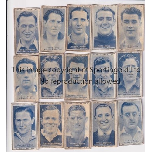 1597 - TURF CIGARETTE FOOTBALL CARDS   Forty one different footballer cards issued by Turf in 1948. Slight ... 