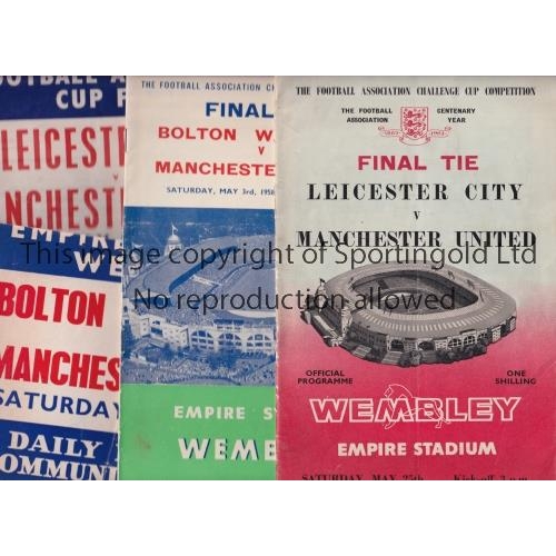 1605 - MANCHESTER UNITED     Five programmes and songsheets including a programme and songsheet for the FA ... 