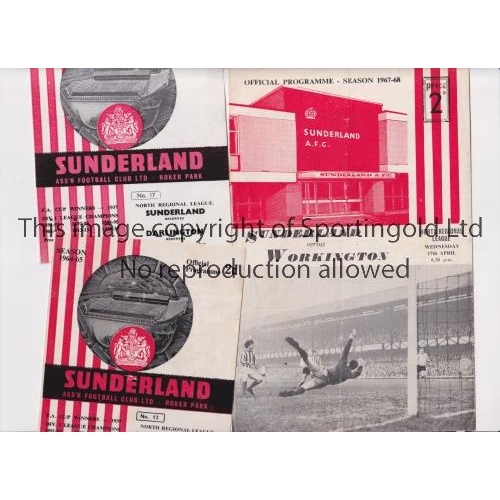 1608 - SUNDERLAND       Four home programmes for the North Regional League matches v Workington 24/10/1964,... 