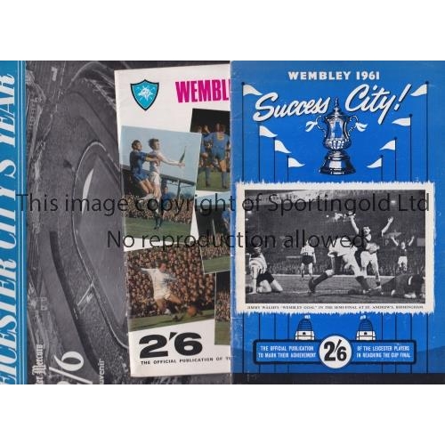 1610 - LEICESTER CITY      Four Souvenir programmes; The road to Wembley 1949, Wembley Story the FA Final 1... 