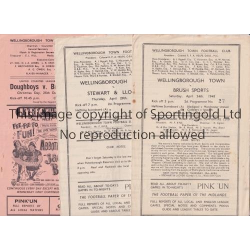 1650 - WELLINGBOROUGH TOWN     Four home programmes v Anstey Nomads 22/11/1947, Brush Sports 24/4/1948, Ste... 