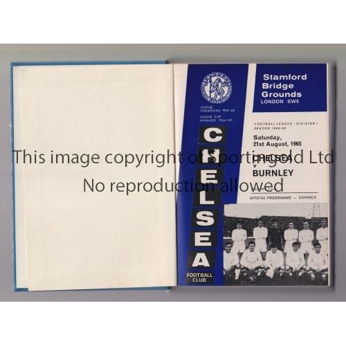 217 - CHELSEA 1965/6 BOUND VOLUME INCLUDING 3 POSTPONED PROGRAMMES      Official bound volume in blue hard... 