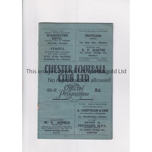 501 - CHELSEA V CHELSEA 1952 FA CUP            Programme for the Replay 16/1/1952. Very slightly creased, ... 