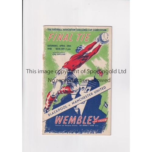 553 - MANCHESTER UNITED / FA CUP FINAL 1948          Programme for the FA Cup Final tie at Wembley v Black... 