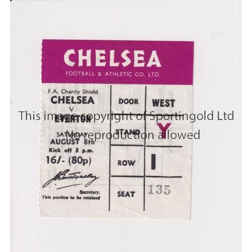 639 - 1970 CHARITY SHIELD CHELSEA V EVERTON     Ticket for the Charity Shield at Chelsea on 8/8/1970.   Go... 