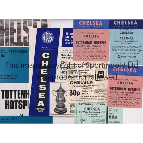 662 - CHELSEA          Three programmes and 5 X tickets for the matches, including 2 X home v Tottenham Ho... 