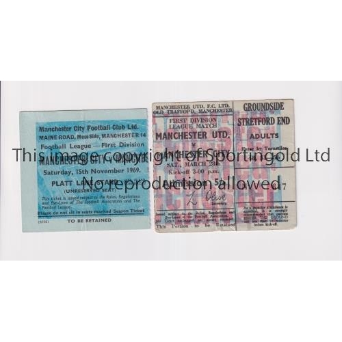 71 - MANCHESTER UNITED       Two tickets for the home and away League matches v Manchester City 15/11/196... 