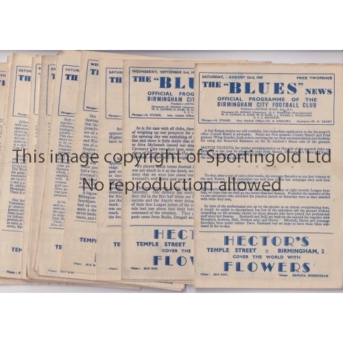 775 - BIRMINGHAM CITY         Complete set of home programmes from season 1947/48, twenty two homes. Twent... 