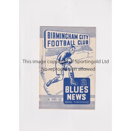 777 - BIRMINGHAM CITY V MANCHESTER  UNITED 1950             Programme for the match at Birmingham 10/4/195... 