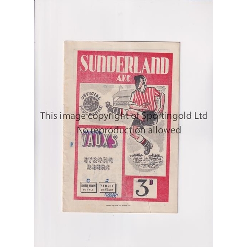 930 - ARSENAL     Programme and press cuttings for the away League match v Sunderland 31/3/1951, writing o... 