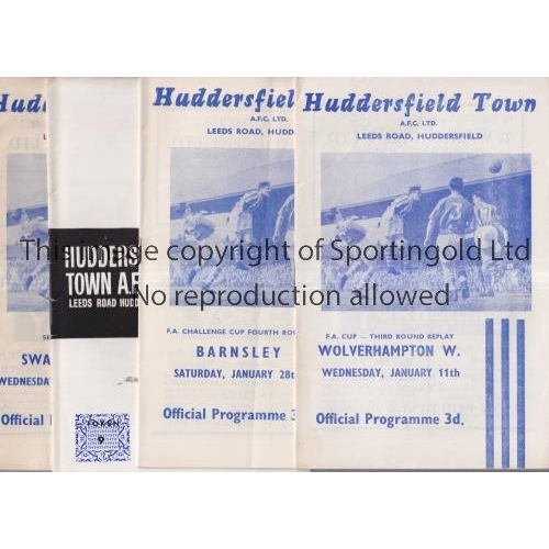 190 - HUDDERSFIELD TOWN       Fifty one home programmes from the 60's: 20 X 60/1 including Wolves and Barn... 