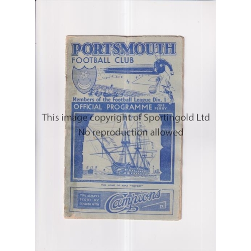 209 - PORTSMOUTH V CHARLTON ATHLETIC 1936       Programme for the League match at Portsmouth 28/12/1936, t... 