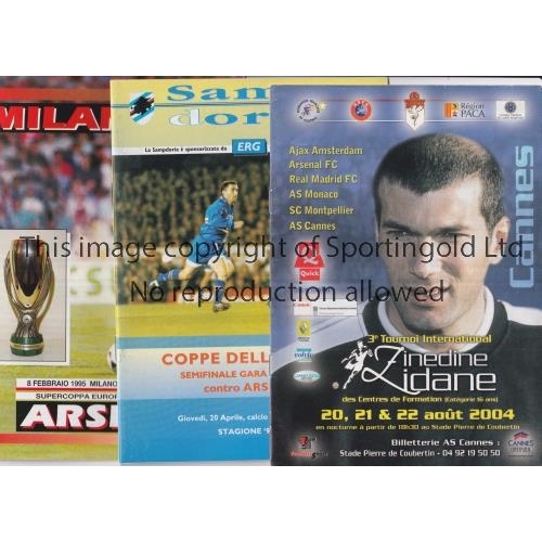 255 - ARSENAL      Over 65 away programmes for overseas matches 1979 - 2008 including 12 pirate issues v D... 