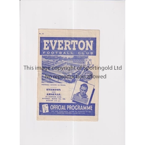 303 - ARSENAL      Programme for the away League match in their 1947/8 Championship season v Everton 13/3/... 