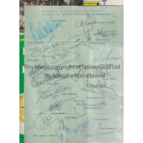 341 - ENGLAND V REPUBLIC OF IRELAND 1980      Programme, ticket  and First Day Cover for the match at Wemb... 