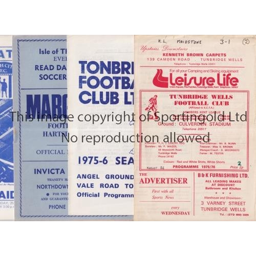 346 - MAIDSTONE UNITED     Eighteen away programmes from the 1975/6 season. Two have the scores on the cov... 