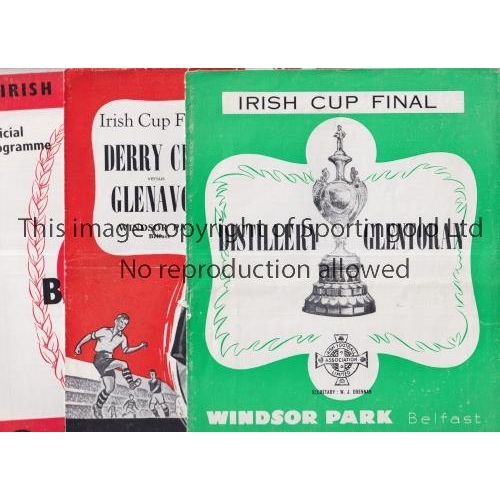 51 - IRISH CUP FINALS      Twenty programmes 1956 - 1974 including the 1969 Replay. Some are slightly cre... 