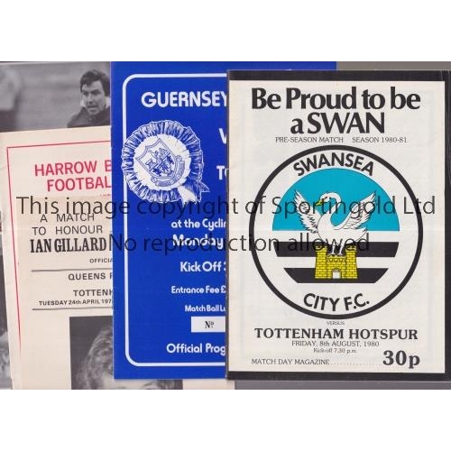 590 - TOTTENHAM HOTSPUR      Five programme for away Friendlies 24/4/79 v QPR 24/4/79 Gillard Memorial, Ha... 