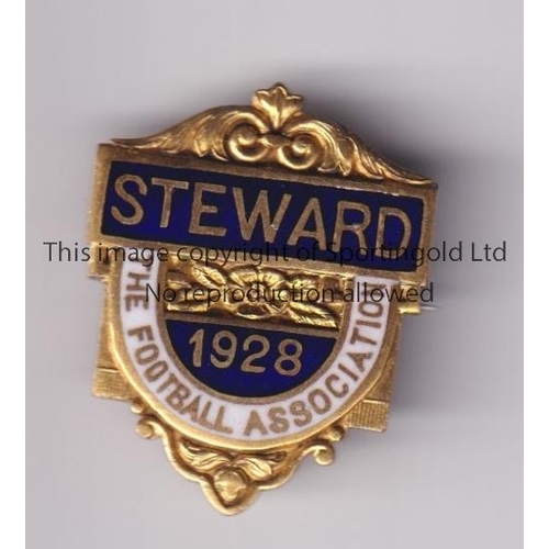 63 - 1928 FA CUP FINAL / BLACKBURN ROVERS V HUDDERSFIELD TOWN       Official Football Association Steward... 