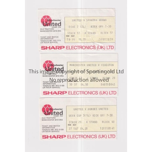 788 - MANCHESTER UNITED       Three tickets for Manchester United home games in European competitions v Vi... 