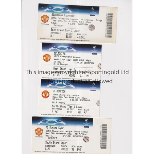 799 - MANCHESTER UNITED       Four home tickets for home Champions League matches v Celtic 13/9/2006, Benf... 