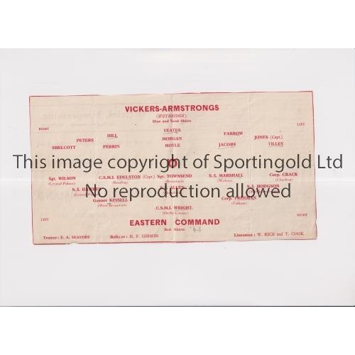 812 - VICKERS-ARMSTRONG (WEYBRIDGE) V EASTERN COMMAND 1945     A section cut from the programme including ... 