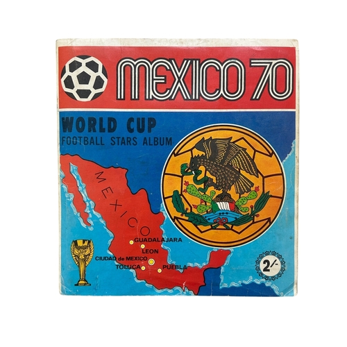 1970 WORLD CUP MEXICO PANINI ALBUM, INCLUDES PELE/ BOBBY CHARLTON/ UWE SELLER/ FRANZ BECKENBAUER/ FERENC PUSKAS/ EUSEBIO/ GARRINCHA/ BOBBY MOORE/ JAIRZINHO, 9 PIECES MISSING, INCREDIBLE CONDITION FOR AGE, THE ORIGINAL WORLD CUP PANINI ALBUM, ONE OF THE MOST ICONIC PIECES OF SPORTING MEMORABILIA OF ALL TIME.