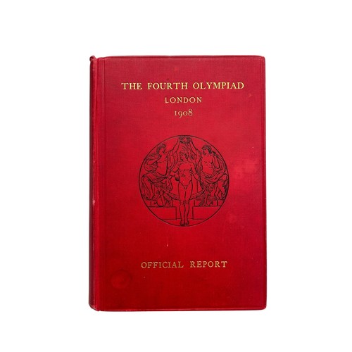 1908 OLYMPIC GAMES THE FOURTH OLYMPIAD BOOK, LONDON 1908 OFFICIAL REPORT OF THE OLYMPIC GAMES. GENERALLY GOOD CONDITION, SLIGHT STAINING NOTED.