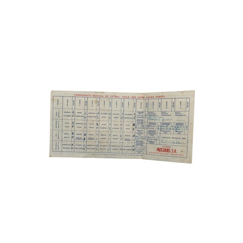 25 - COLLECTION OF WORLD CUP CHILE 1962 EPHEMERA, 'REPRESENTANTE FIFA' OFFICIAL PRESS STICKER, OFFICIAL '... 