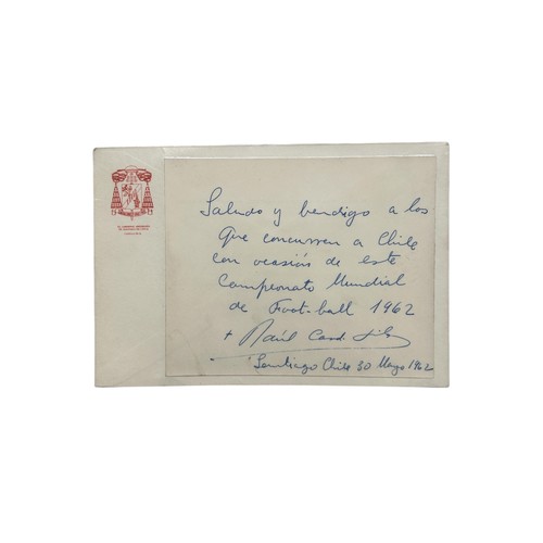 25 - COLLECTION OF WORLD CUP CHILE 1962 EPHEMERA, 'REPRESENTANTE FIFA' OFFICIAL PRESS STICKER, OFFICIAL '... 