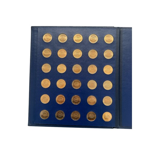 27 - 1970 ENGLAND WORLD CUP COIN COLLECTION, FULL SET OF FRANKLIN COINS, LIMITED EDITION SOLID BRONZE COM... 
