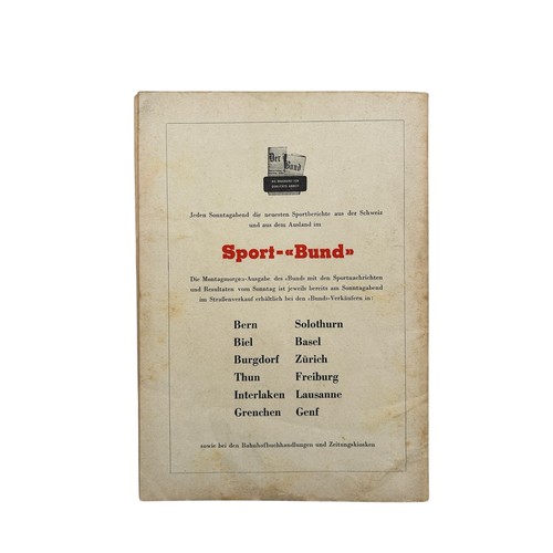 37 - SWITZERLAND 1954 WORLD CUP OFFICIAL TOURNAMENT REVIEW PROGRAMME, PRESS ISSUED ITEM, 'WELTMEISTERSCHA... 