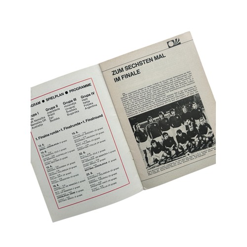 40 - WORLD CUP WEST GERMANY 1974 EPHEMERA, YUGOSLAVIA/ JUGOSLAWIEN OFFICIAL TOURNAMENT PROGRAMME, DDR (EA... 