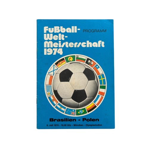 42 - X2 WORLD CUP WEST GERMANY 1974 FOOTBALL PROGRAMMES, BRAZIL VERSUS POLAND THIRD PLACE PLAY OFF, 6/7/1... 